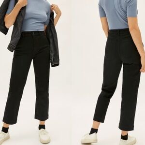 Everlane Black Cropped Straight Short Jeans